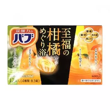 Kao Babu Blissful Citrus Tour Bath, 12 таблеток