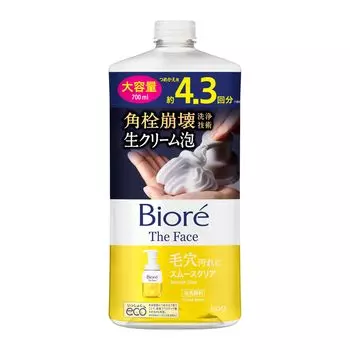 Kao Biore The Face Foaming Facial Cleanser Smooth Clear Refill 700mL