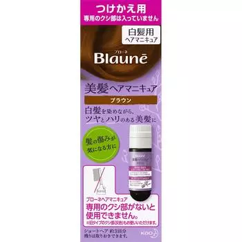 KAO Blaune Bihair Hair Manicure Refill Brown 72G Hair Лак для ногтей для седых волос Краситель для седых волос Наносить на сухие волосы: 1. нанесите толстый, щедрый слой