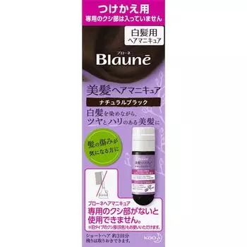 KAO Blaune Bihair Hair Manicure Refill Natural Black 72G Hair Лак для ногтей для седых волос Краситель для седых волос Наносить на сухие волосы: 1. нанесите толстый слой,