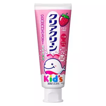 KAO Clearclean Kids Toothpaste детская зубная паста со вкусом клубники, 70 гр
