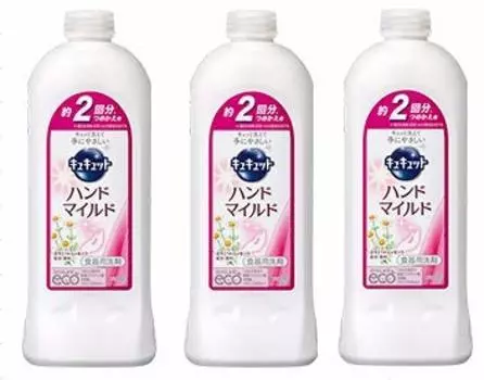 Kao Cucute Hand Mild Chamomile Scent Refill 370 мл Набор из 3 шт.