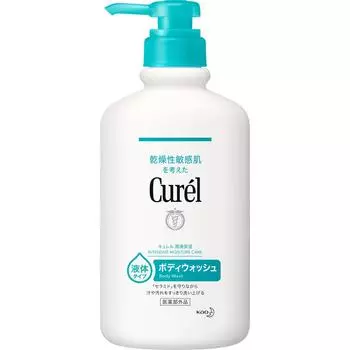 KAO Curel Body Wash Pump 420ml (Квази-лекарство) Body Care Curel Нанесите необходимое количество (2-3 насоса) на влажное полотенце или губку, хорошо вспеньте и смойте