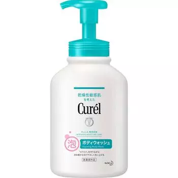 KAO Curel Bubble Body Wash Pump 480ml (Квази-лекарство) Body Care Curel Намочите кожу, нанесите 1-2 нажатия на пену на руки, распределите ее по коже и