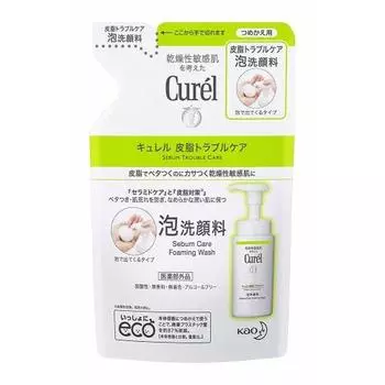 [Kao] Curel Sebum Trouble Care Foaming Facial Cleanser Refill 130ml x 5 Piece Set