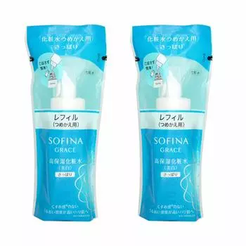 Kao Grace Sofina High Moisturizing Lotion Whitening Refreshing 130 мл Набор из 2 шт. [Набор] [Запасной блок]
