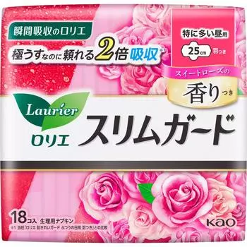 KAO Laurier SlimGuard Sweet Rose Fragrance Long Daytime Firm 18 упаковок (Квази-лекарство) Салфетка Laurier Slim Guard Slim Laurier Slim Guard