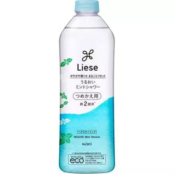 KAO Liese Moisture мятный душ, сменный блок, 340 мл Средства для укладки Распылите достаточное количество средства для увлажнения волос и кондиционирования волос с помощью ручной расчески.. При обращении к нам