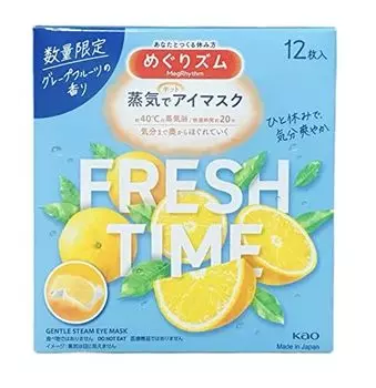 Kao Megrhythm Steam eye mask Grapefruit scent Refreshes after a break For relaxing time
