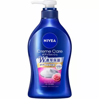 KAO NIVEA Крем-гель для душа с ароматом французской розы, дозатор 480 мл, средний ценовой диапазон, мыло для тела, средний ценовой диапазон
