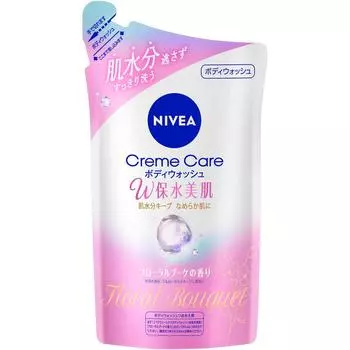 KAO NIVEA Крем-гель для душа W Удерживающее влагу средство для красоты кожи Аромат цветочного букета Сменный блок 350 мл Персональное мыло для тела среднего ценового диапазона Нанесите соответствую