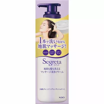 KAO Segreta Massage, косметический крем, смываемый для тела 360 мл Шампунь/кондиционер (уход за стареющими) Использовать вместо шампуня и кондиционера. Используйте примерно 5 п.