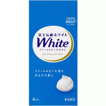 Kao Soap White Мыло белое, стандартного размера, 6 упаковок, 510 г. Универсальное мыло. Перед использованием тщательно вспеньте.. Мыло общего назначения