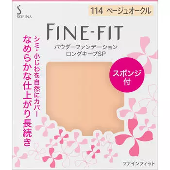 Kao Sofina FINE FIT Sofina Powder Foundation Long Keep SP 114 Beige Ochre Foundation (порошок) Применение] - Возьмите специальную губку и намажьте ею губку.