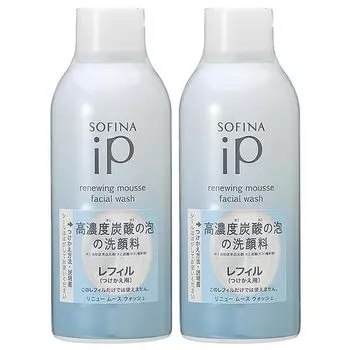 Kao Sofina iP Renew Mousse Wash Refill 200 г Набор из 2 очищающих муссов для лица [Набор]