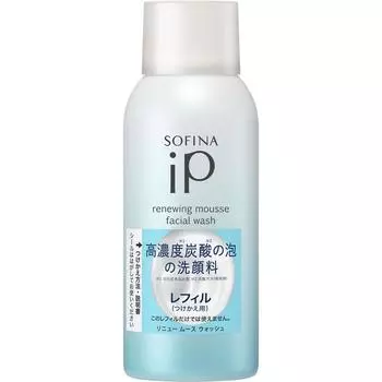 Kao Sofina Sofina ip Sofina iP Renew Mousse Wash Refill 200g Facial Cleanser (Other) Wet your face. 2. Divide the foam into two pieces and