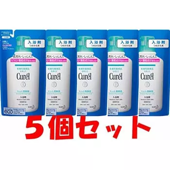 [Kao] Соль для ванн Curel, сменный блок, набор из 5 предметов, 360 мл