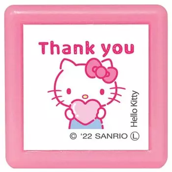 Kao Stamp Sanrio Characters Mini Pon Stamp Hello Color Pink Children s Kitty/Thank you/Ink 2410-005