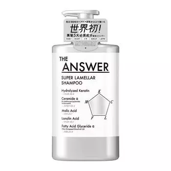 Kao THE ANSWER Super Lamella Shampoo 400 мл Bergamot Daphne Scent Синтетический без красителей Увлажняющий Сплоченность Блеск и без силикона (400мл)