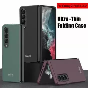 Капа для Samsung Galaxy Z Fold 4 5g, ультратонкий пластиковый жесткий чехол из ПК для Samsung Z Fold 4 3 2 Fold4 Fold3 Fold2 Case For Samsung Z Fold 4 чёрный