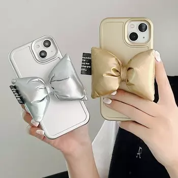 Капа с 3D большим бантом для Iphone 14 Pro Max Xsmax X Xr Plus 11 13 12 Promax Jane Ins, милый силиконовый мягкий чехол для телефона с бабочкой Conque For iphone 14pro