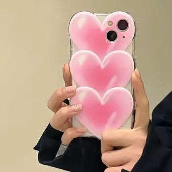 Капа с рисунком розового сердца 3d Love для Iphone 13 12 Pro Max 11 Promax, силиконовый мягкий рельефный чехол для телефона с рисунком пары Ins Conque for iphone 11PROMAX