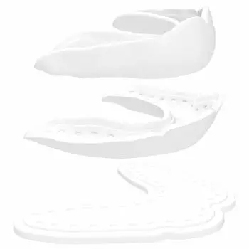 Капа ShockDoctor Microfit формованная защита тонкая спортивная тренировка боевые искусства взрослые белые