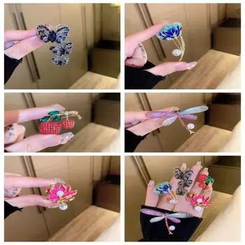 Капающее масло Броши с каплями масла Бабочка Банкетная прищепка Креативный цветок Значок Украшение розовый