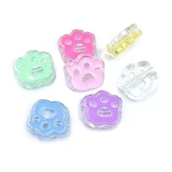 Капающее масло, подвески в виде кошачьей лапы для самостоятельного изготовления подвесок, 5 шт., 23*26 мм, серьги, браслет, плавающие ювелирные аксессуары, бусины розовый