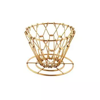 Капельница для кофе Складной фильтр для кофе V60 Стиль Капельный фильтр для кофе Многоразовая безбумажная заливка серебряный