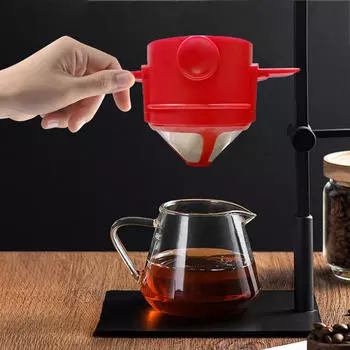 Капельница для заваривания кофе, сетчатый фильтр, портативный для