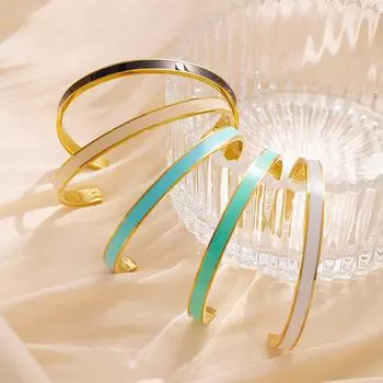 Капельный глянцевый браслет, модный цветной эмалевый браслет для рук, женский браслет из дикой титановой стали 5.8cm