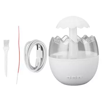 Капельный увлажнитель воздуха Тип C Белый шум Цветной ночник 5 ч Таймер Регулируемый дождь 450 мл