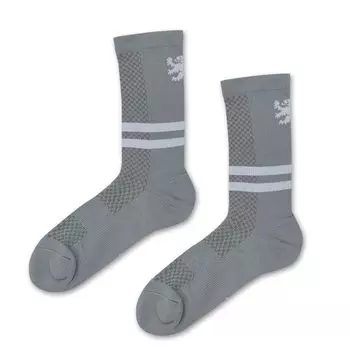 Kapelmuur Cycling Size M Socks, Striped, Gray, серый