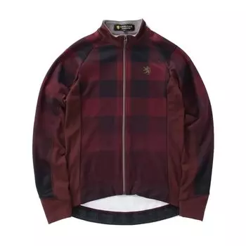 Kapelmuur Thermal Cycling Buffalo Size 36 Women s Jacket, Fall/Winter (5°C-15°C), Check, Fleece-Lined, 2-Way Stretch, Burgundy,