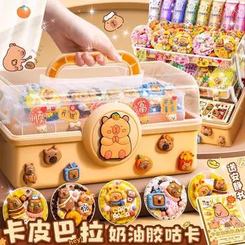 Kapibala Cream Glue Goo Card Handmade diy Украшение Подвесные аксессуары Детская сыпучая песчаная тарелка Guka Полный набор Наклеек Игрушки Kapibala Guka Trial Editi