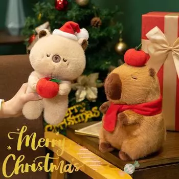 Кукла капибара Милая кукла капибара Девочка Плюшевая игрушка Спит с тряпичной куклой Рождественский подарок as shown