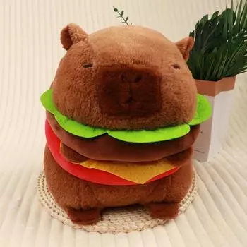Kapibala Hamburger Плюшевая игрушка-кукла Кулон Летняя кукла Kapibala 25cm
