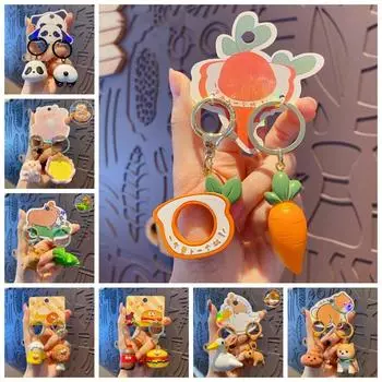 Капибала Магнитный Парный Брелок Картофель Фри Смола Кукла Брелок Лучший Друг style B