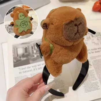 Капибала плюшевая кукла повязка на голову для девочек милые кукольные аксессуары для волос мытье лица забавный головной убор