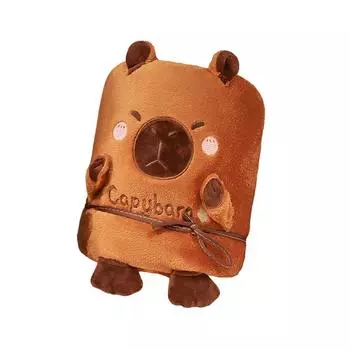 Капибара фланелевое одеяло Капибара плюшевое повседневное теплое рулонное одеяло плед одеяло спальня офис постельные принадлежности подарочные принадлежности 85x90cm