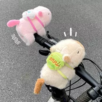 Капибара хлопает в ладоши, круглые игрушки, пощечина, обертка, браслет, пушистые мягкие игрушки, капибара, плюшевое кольцо для рук, забавные круги, подарок коричневый