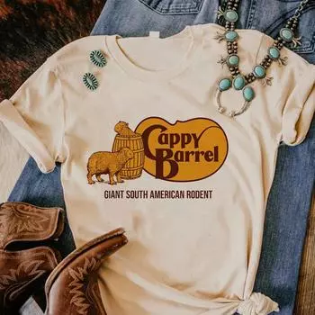 Капибара Капибара футболка женская дизайнерская футболка с комиксами женская уличная одежда XL