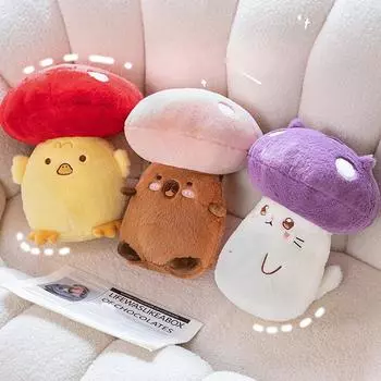 Капибара кошка гриб кукла плюшевая игрушка забавные тряпичные украшения милый веселый подарок на день рождения 32cm