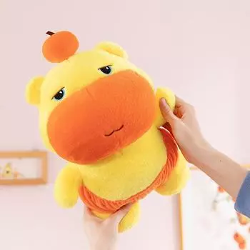 Капибара Лулу Сопровождающая Игра Забавная Плюшевая Кукла Нежная к коже Кукла Милое Выражение Лица Мультяшная Игрушка Подарок для Девочки 35cm