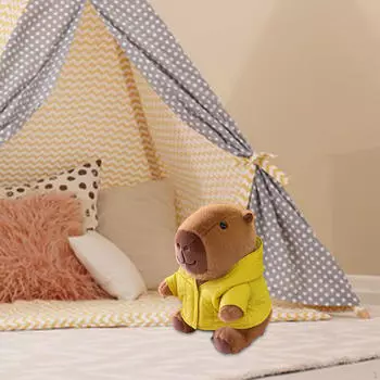 Капибара плюшевая игрушка кукла декор детской комнаты животное чучело милая семья взрослые жёлтый