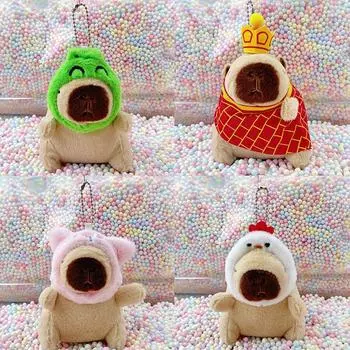 Капибара плюшевая кукла мультфильм брелок кулон мягкая кукла рюкзак кулон автомобиль сумка брелок декор детский подарок брелок