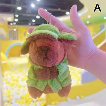 Капибара плюшевая кукла мультфильм брелок кулон мягкая кукла рюкзак кулон автомобиль сумка брелок декор детский подарок брелок as the picture