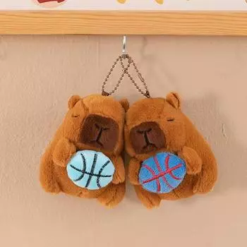 Капибара плюшевая кукла мультфильм брелок кулон мягкая кукла рюкзак кулон автомобиль сумка брелок декор детский подарок брелок B