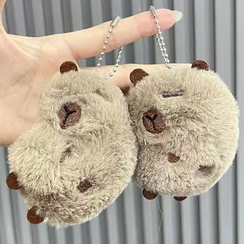 Капибара плюшевая кукла пищащая игрушка мультфильм плюшевый брелок подвеска мягкая кукла рюкзак автомобиль сумка брелок декор детский подарок